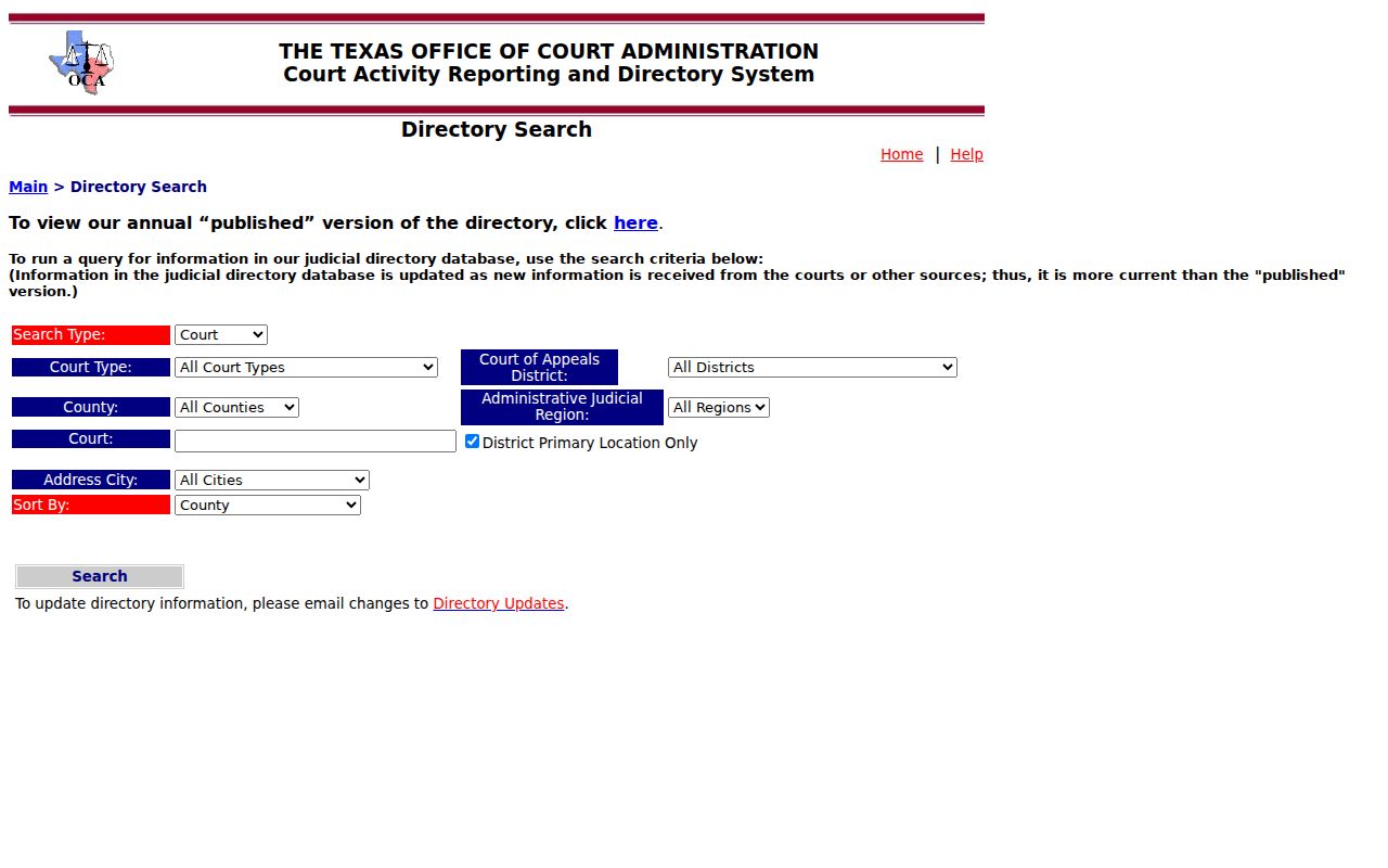 Austin County city court warrant records: official statewide court directory