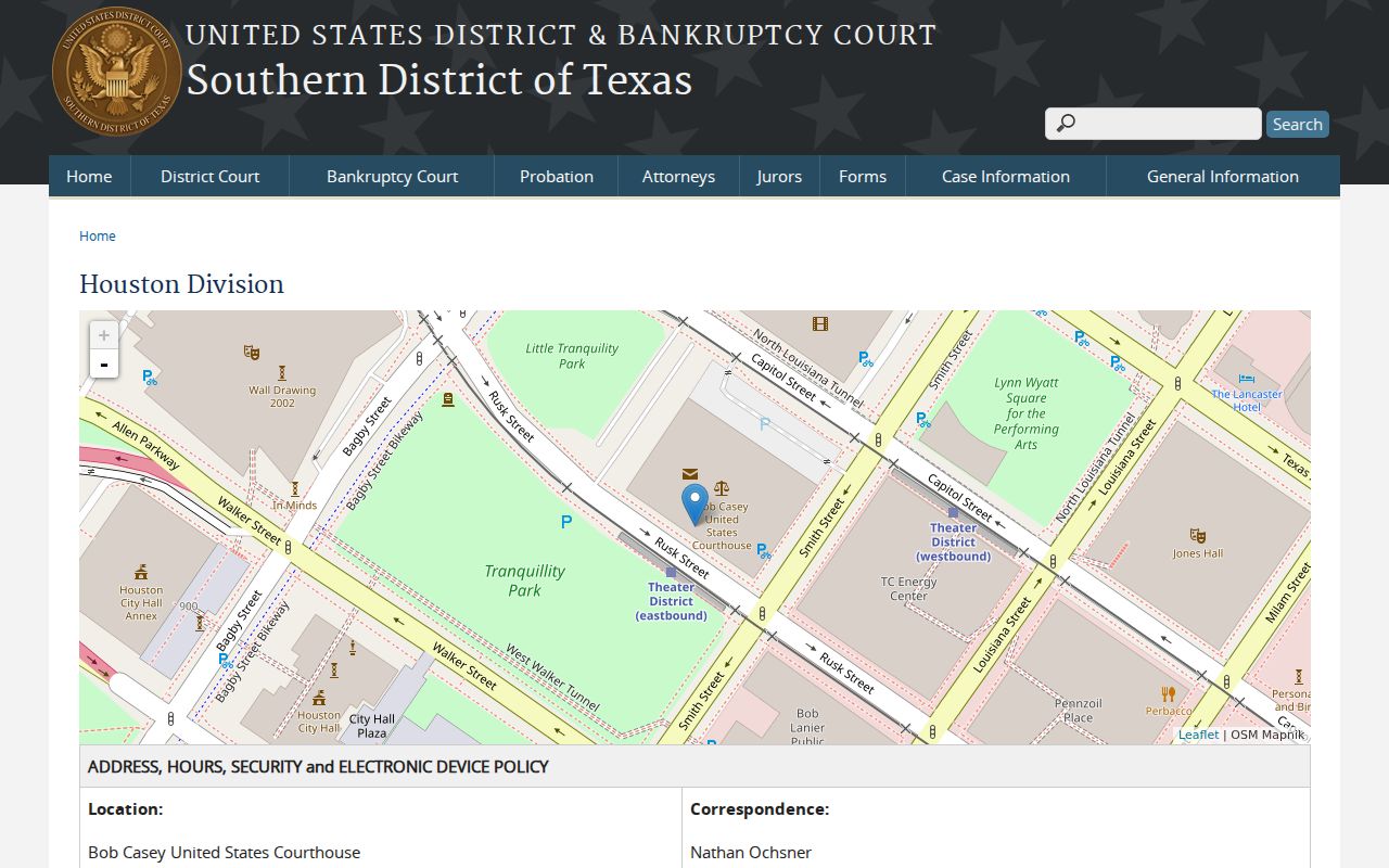 Austin County arrest warrant records: federal court jurisdiction in the Houston Division